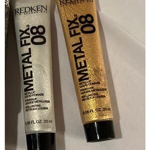 Redken Hair Styling Metal fix 08  silver & Gold Glitter set